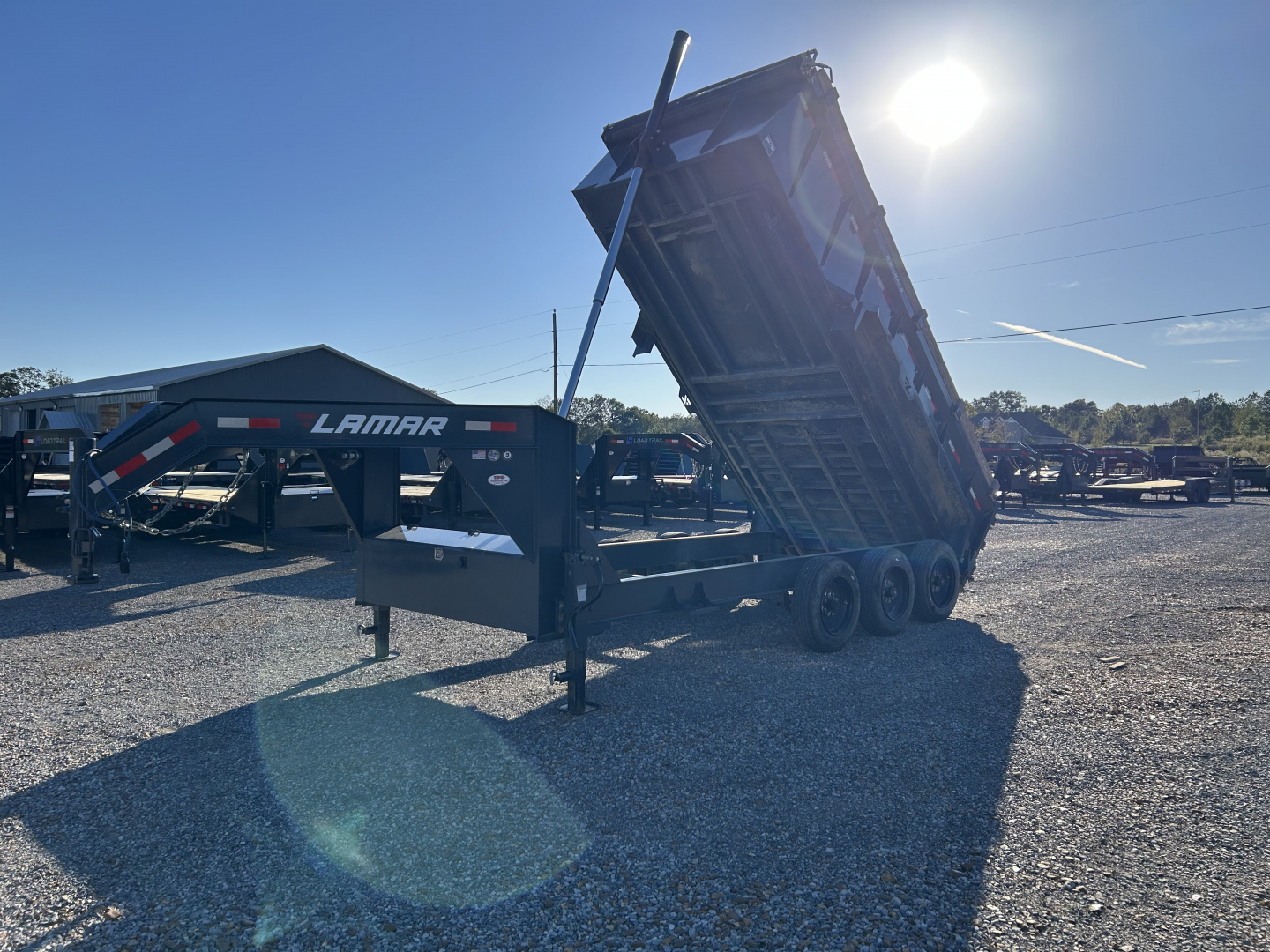 Used 2024 Lamar 83"x16' 21k Gooseneck Dump Trailer