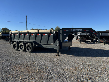 Used 2024 Lamar 83 x16' 21k Gooseneck Dump Trailer