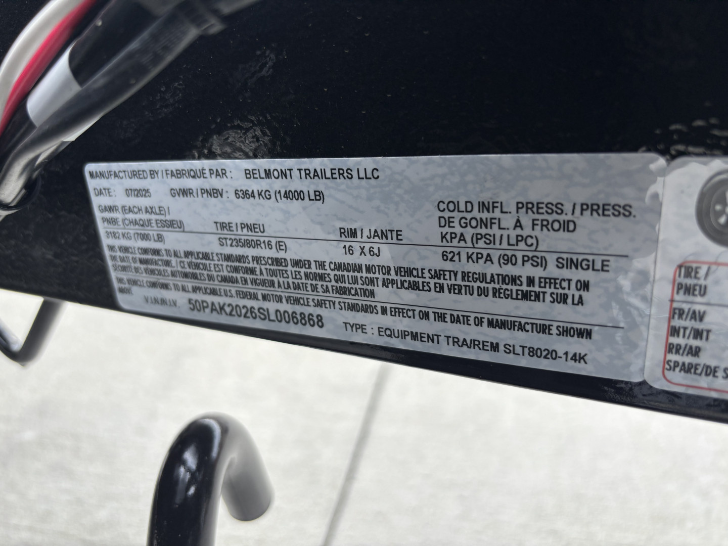 New 2025 Belmont Trailers 80"x20' (SLT8020-14K) Power Tilt Equipment Trailer w/ Options - 14,000# GVWR