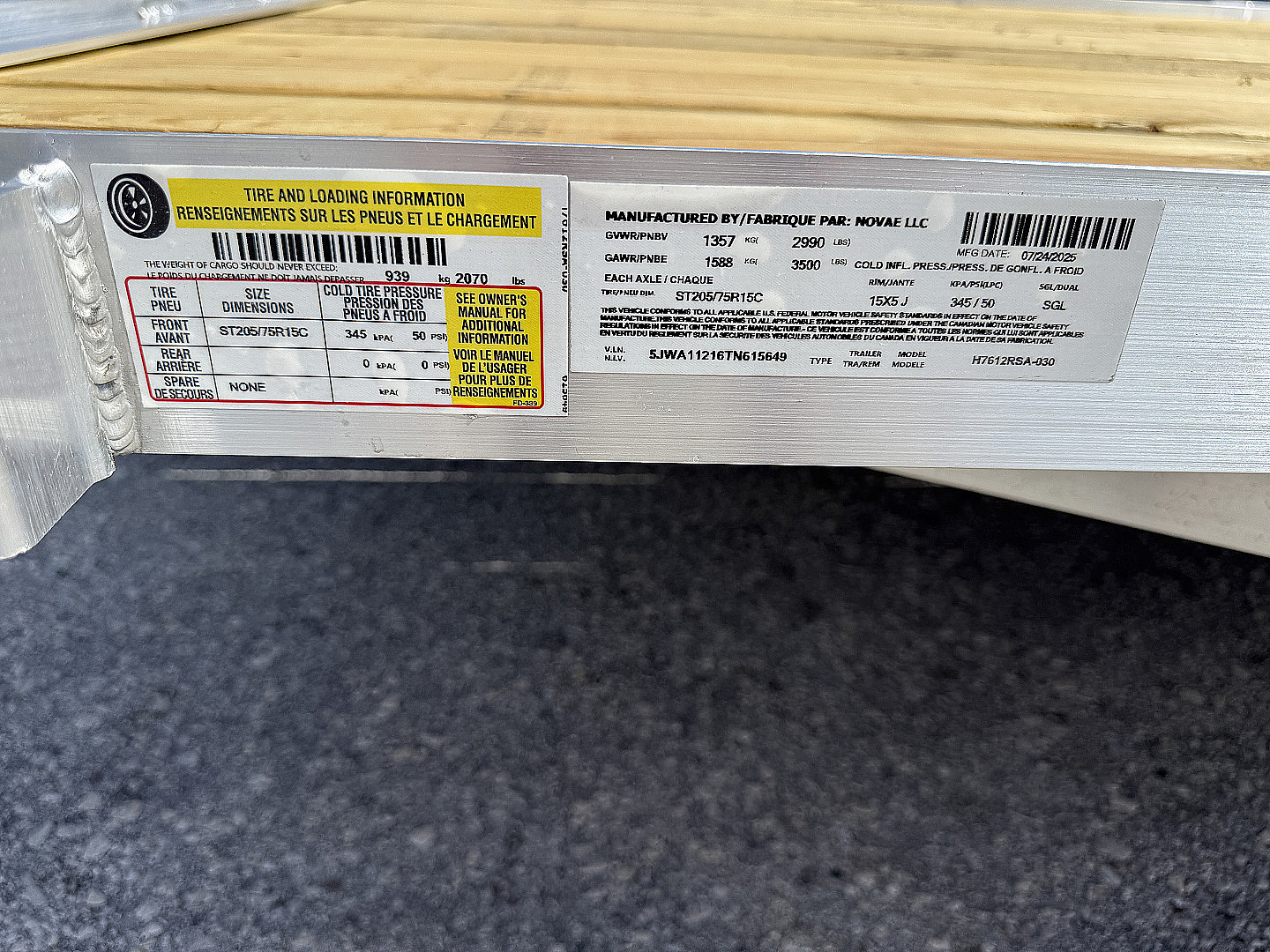 New 2026 H&H Trailers 76 X 12 Aluminum 3K Utility Trailer