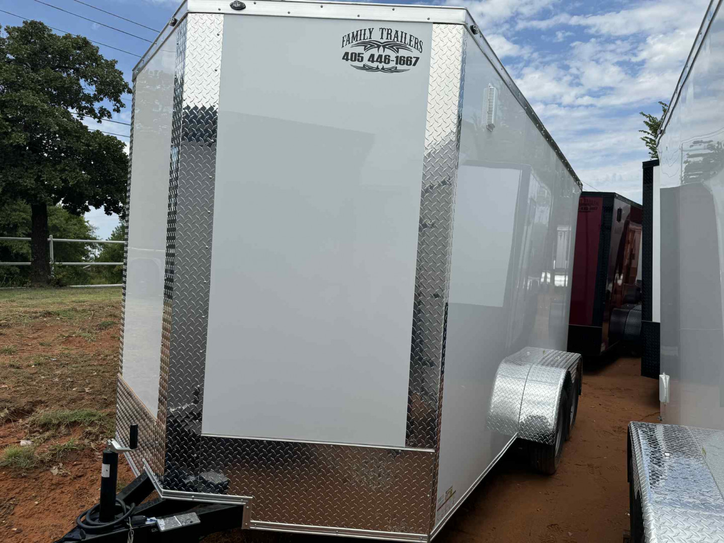 New 2025 Family Trailer 7x14 Tandem Axles Cargo / Enclosed Trailer-Screwless Exterior-Rear Spoiler