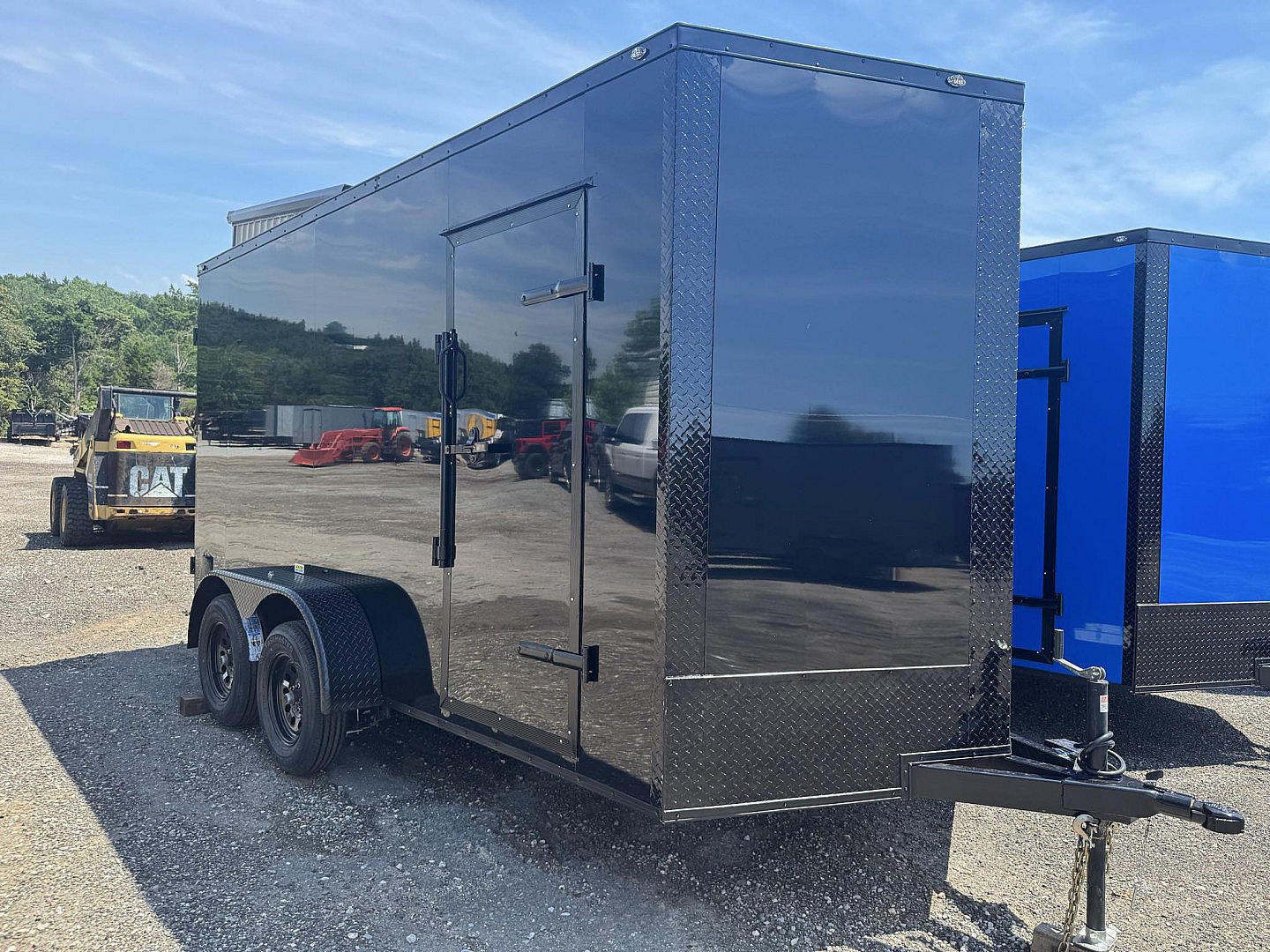 New 2025 Family Trailer 7x14 Tandem Axles Cargo / Enclosed Trailer-Screwless Exterior-Blackout Pkg - FOLDING BARN DOORS