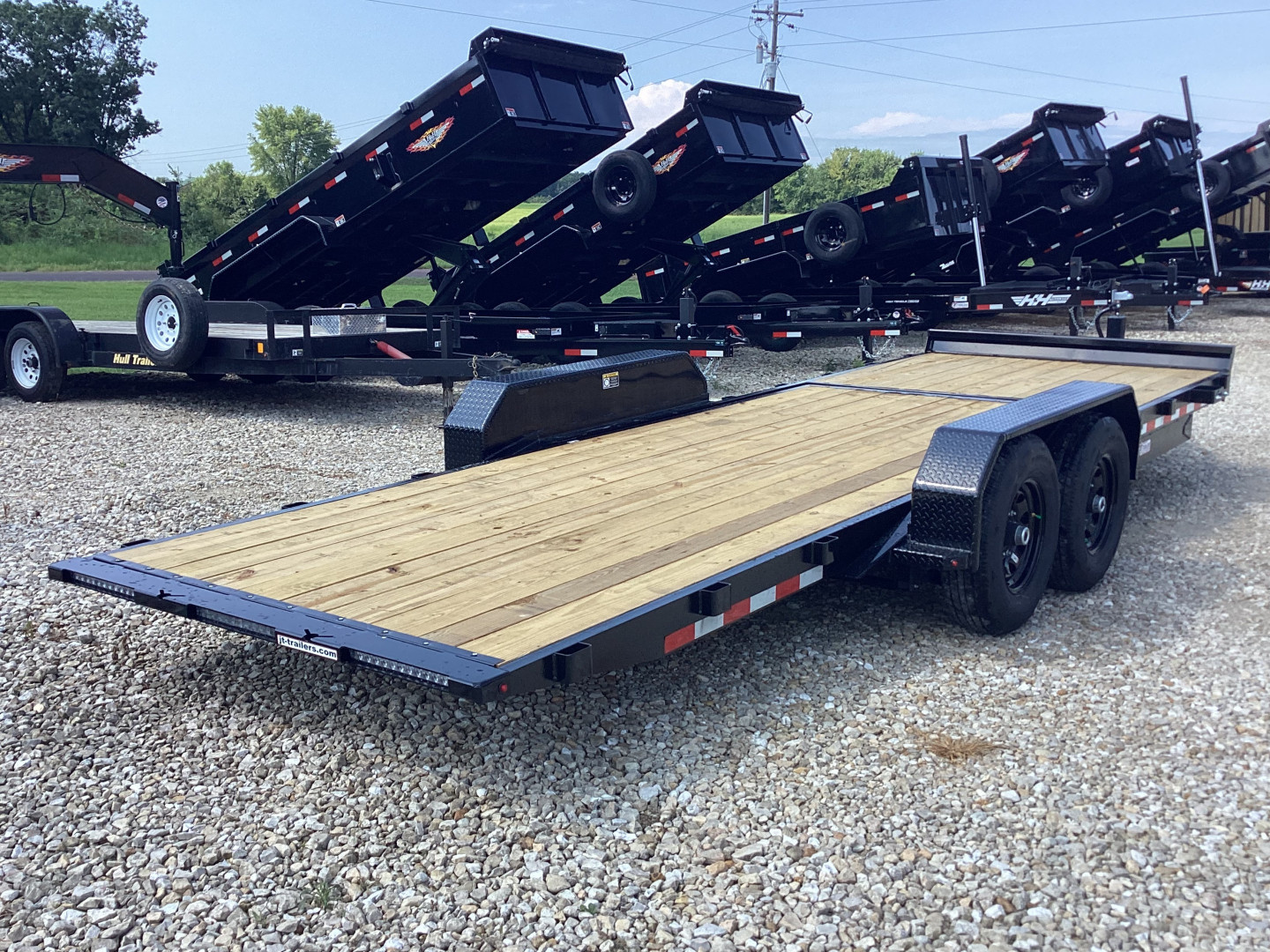 New 2026 H&H 82x16+6 Bumper Pull Gravity Tilt Trailer, 14k