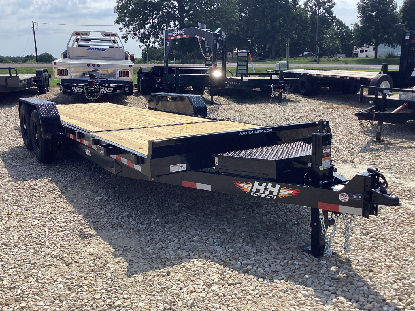New 2026 H&H 82x16+6 Bumper Pull Gravity Tilt Trailer, 14k
