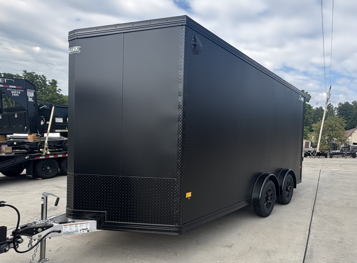 New 2026 Xpress High Country Trailers 7.5x16 Enclosed SXS / UTV Trailer - (V-Nose) - Black Out Package - Spread Axles - w/ Ramp - 7000# GVWR