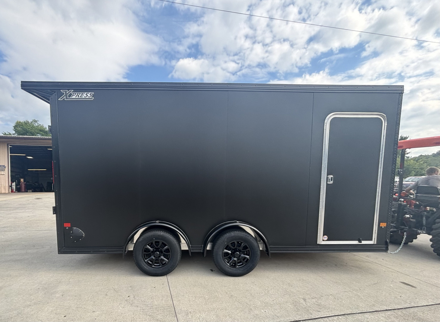 New 2026 Xpress High Country Trailers 7.5x16 Enclosed SXS / UTV Trailer - (V-Nose) - Black Out Package - Spread Axles - w/ Ramp - 7000# GVWR