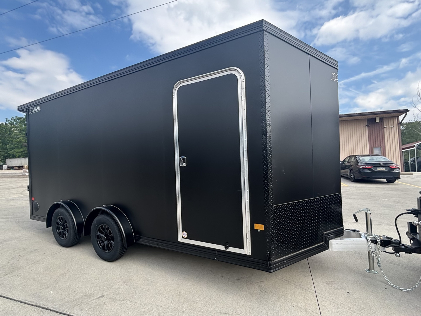 New 2026 Xpress High Country Trailers 7.5x16 Enclosed SXS / UTV Trailer - (V-Nose) - Black Out Package - Spread Axles - w/ Ramp - 7000# GVWR