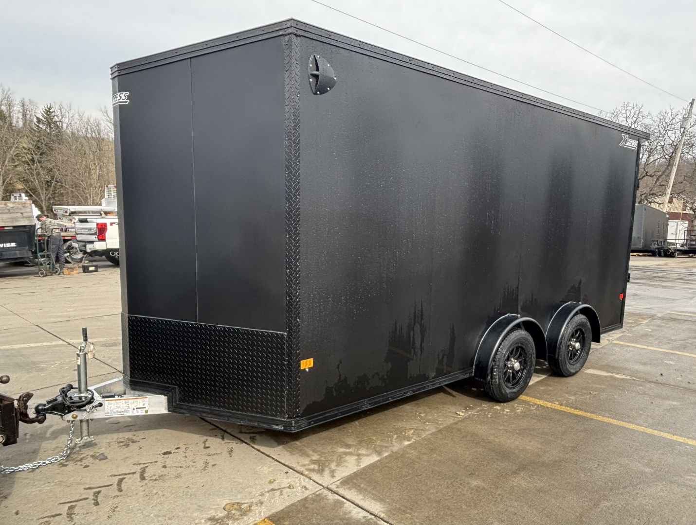 New 2026 (ALL ALUMINUM) Xpress High Country Trailers 7.5x16 Enclosed SXS / UTV Trailer - (V-Nose) - Black Out Package - Spread Axles - w/ Ramp - 7000# GVWR