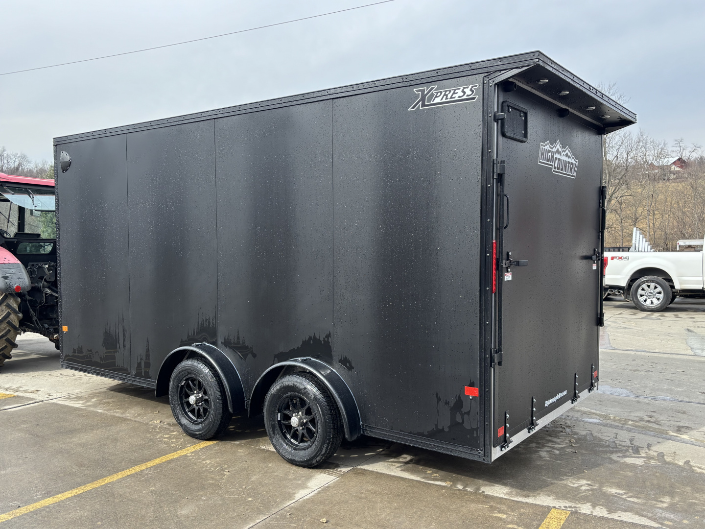 New 2026 (ALL ALUMINUM) Xpress High Country Trailers 7.5x16 Enclosed SXS / UTV Trailer - (V-Nose) - Black Out Package - Spread Axles - w/ Ramp - 7000# GVWR