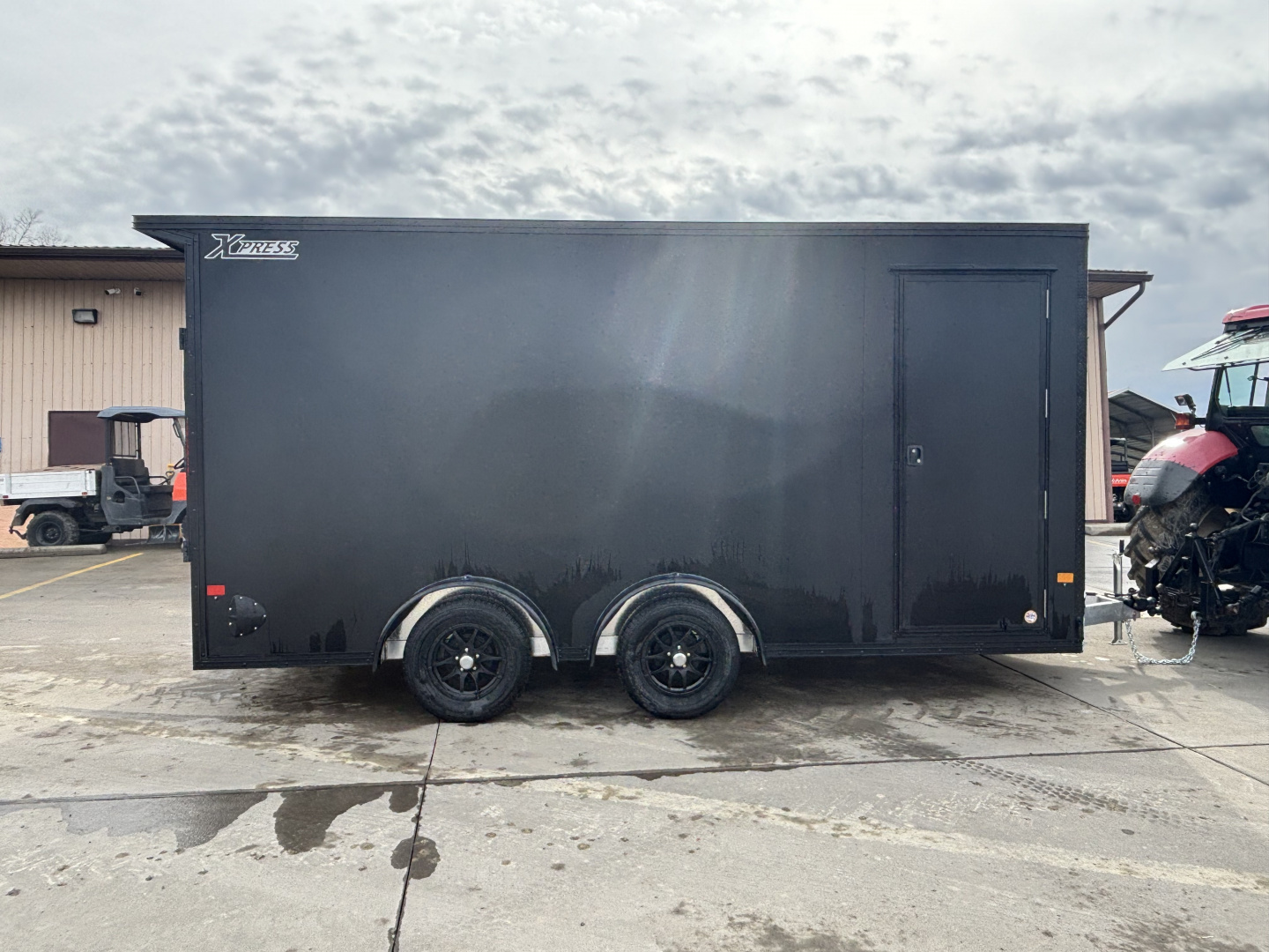 New 2026 (ALL ALUMINUM) Xpress High Country Trailers 7.5x16 Enclosed SXS / UTV Trailer - (V-Nose) - Black Out Package - Spread Axles - w/ Ramp - 7000# GVWR