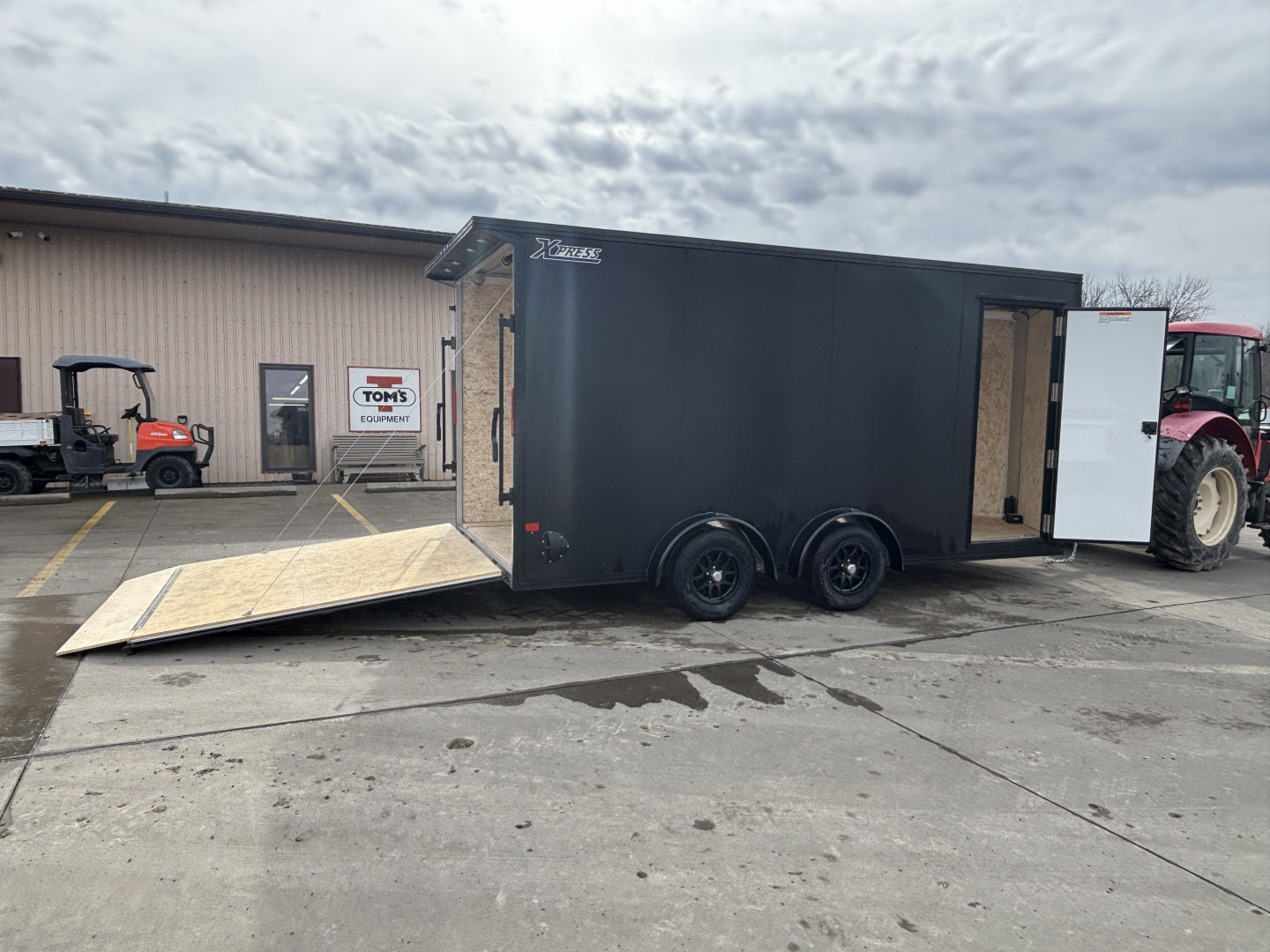 New 2026 (ALL ALUMINUM) Xpress High Country Trailers 7.5x16 Enclosed SXS / UTV Trailer - (V-Nose) - Black Out Package - Spread Axles - w/ Ramp - 7000# GVWR