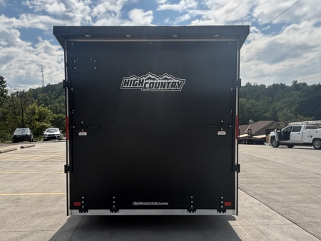 New 2026 Xpress High Country Trailers 7.5x16 Enclosed SXS / UTV Trailer - (V-Nose) - Black Out Package - Spread Axles - w/ Ramp - 7000# GVWR