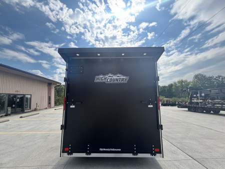 New 2026 Xpress High Country Trailers 7.5x16 Enclosed SXS / UTV Trailer - (V-Nose) - Black Out Package - Spread Axles - w/ Ramp - 7000# GVWR
