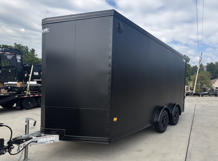 New 2026 Xpress High Country Trailers 7.5x16 Enclosed SXS / UTV Trailer - (V-Nose) - Black Out Package - Spread Axles - w/ Ramp - 7000# GVWR