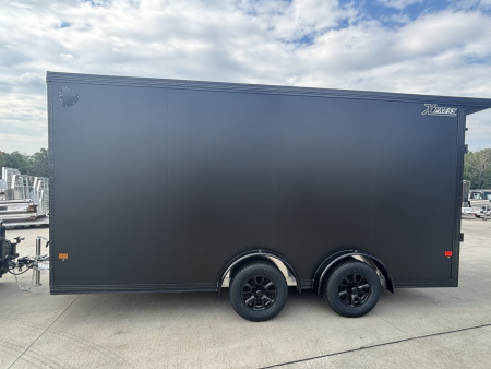 New 2026 Xpress High Country Trailers 7.5x16 Enclosed SXS / UTV Trailer - (V-Nose) - Black Out Package - Spread Axles - w/ Ramp - 7000# GVWR