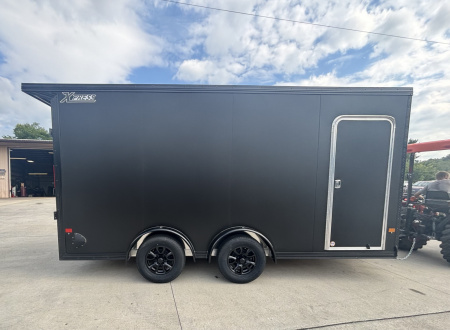 New 2026 Xpress High Country Trailers 7.5x16 Enclosed SXS / UTV Trailer - (V-Nose) - Black Out Package - Spread Axles - w/ Ramp - 7000# GVWR