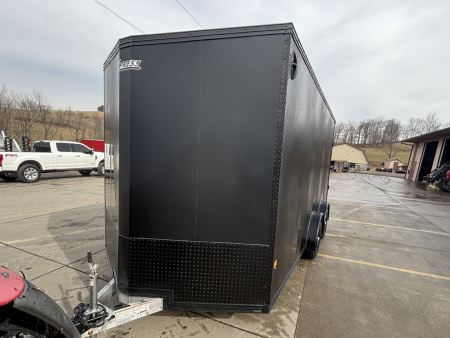 New 2026 (ALL ALUMINUM) Xpress High Country Trailers 7.5x16 Enclosed SXS / UTV Trailer - (V-Nose) - Black Out Package - Spread Axles - w/ Ramp - 7000# GVWR