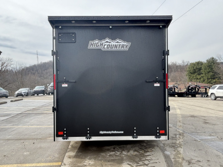 New 2026 (ALL ALUMINUM) Xpress High Country Trailers 7.5x16 Enclosed SXS / UTV Trailer - (V-Nose) - Black Out Package - Spread Axles - w/ Ramp - 7000# GVWR