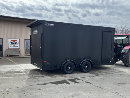 New 2026 (ALL ALUMINUM) Xpress High Country Trailers 7.5x16 Enclosed SXS / UTV Trailer - (V-Nose) - Black Out Package - Spread Axles - w/ Ramp - 7000# GVWR