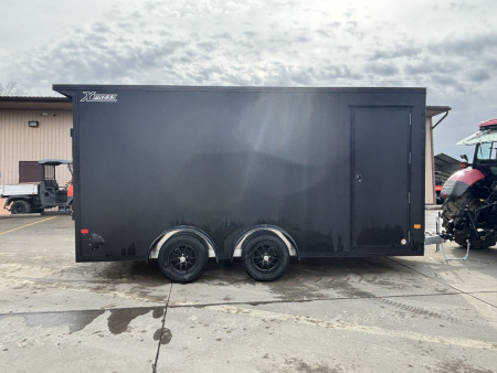 New 2026 (ALL ALUMINUM) Xpress High Country Trailers 7.5x16 Enclosed SXS / UTV Trailer - (V-Nose) - Black Out Package - Spread Axles - w/ Ramp - 7000# GVWR