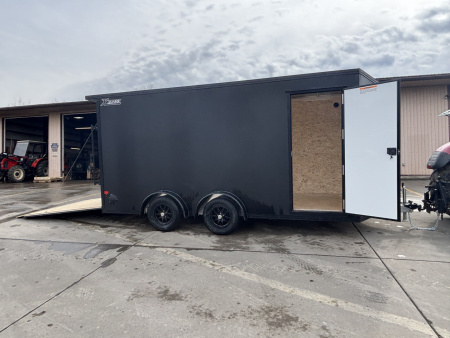 New 2026 (ALL ALUMINUM) Xpress High Country Trailers 7.5x16 Enclosed SXS / UTV Trailer - (V-Nose) - Black Out Package - Spread Axles - w/ Ramp - 7000# GVWR
