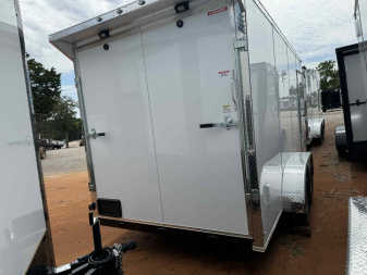 New 2025 Family Trailer 7x16 Tandem Axles Cargo / Enclosed Trailer-Screwless Exterior-Rear Spoiler