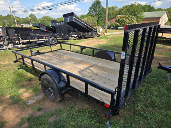 New 6.5 x 12 Big Tex 35SA Single Axle Utility Trailer, 3K GVWR ***Spring Assist Gate, Spare Mount