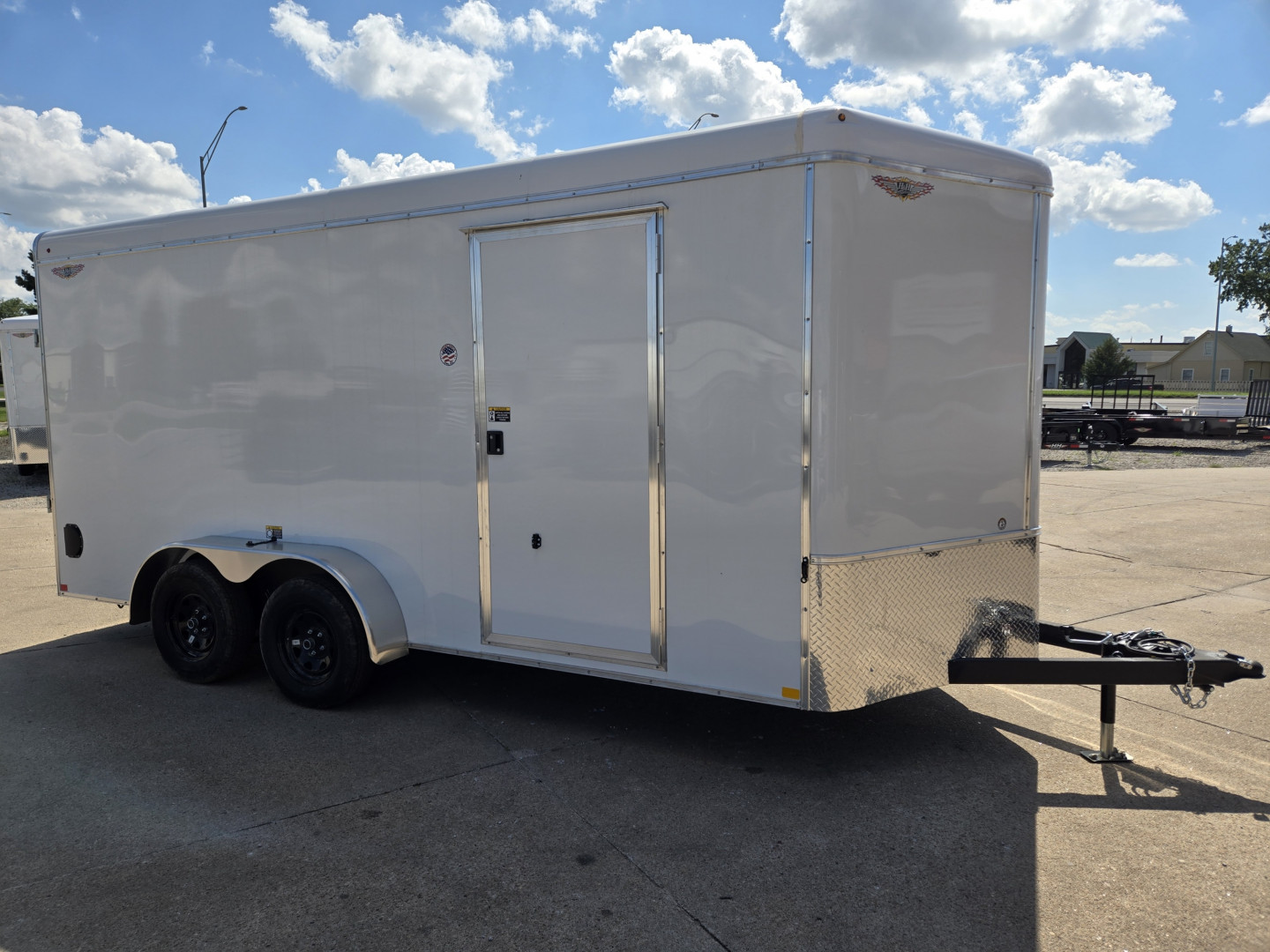 New 2025 H and H Trailer 7x16 HH Series Round Top V-Nose Enclosed Cargo Trailer  7K Tandem