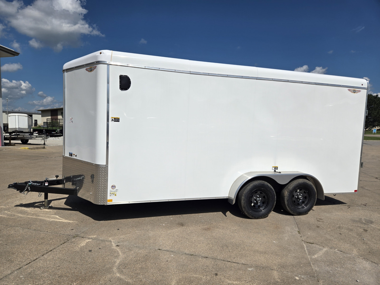 New 2025 H and H Trailer 7x16 HH Series Round Top V-Nose Enclosed Cargo Trailer  7K Tandem