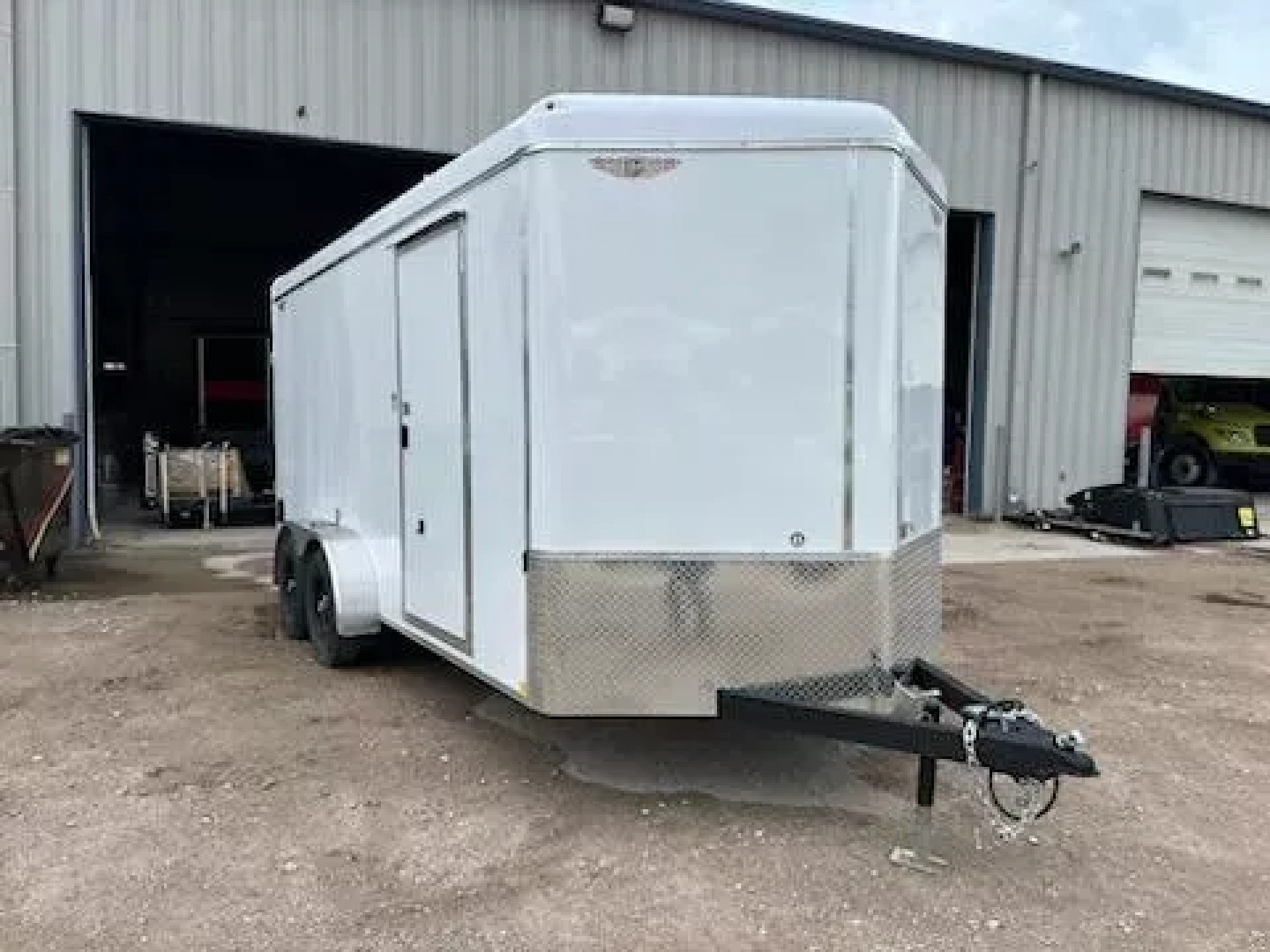 New 2025 H and H Trailer 7x16 HH Series Round Top V-Nose Enclosed Cargo Trailer  10K Tandem