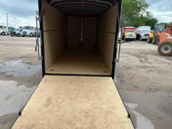 New 2025 H and H Trailer 7x16 HH Series Round Top V-Nose Enclosed Cargo Trailer  10K Tandem