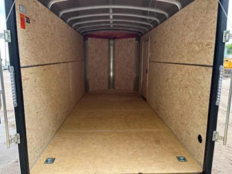 New 2025 H and H Trailer 7x16 HH Series Round Top V-Nose Enclosed Cargo Trailer  10K Tandem