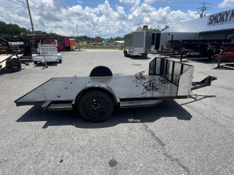 New 2025 P & T Trailers 82X12 SA MOTORCYCLE Motorcycle Trailer