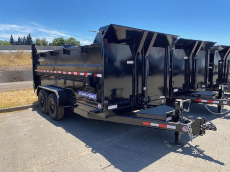 New 7x14 Tandem Axle 14K Telescopic Dump Trailer