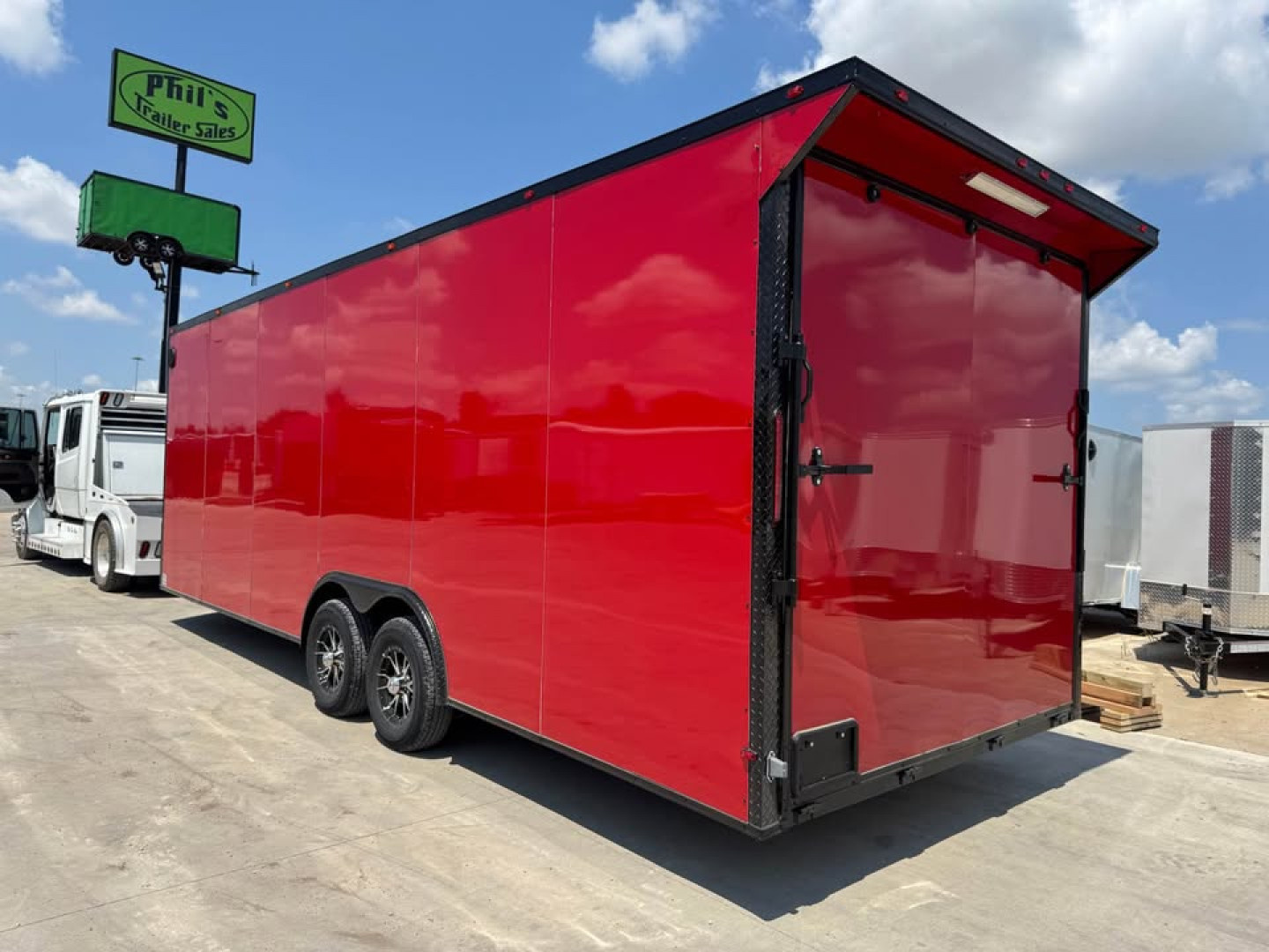 New 8.5X24 BLACKOUT PACKAGE ALUMINUM WHEELS Cargo / EnCLOSED TRAILER CAR HAULER