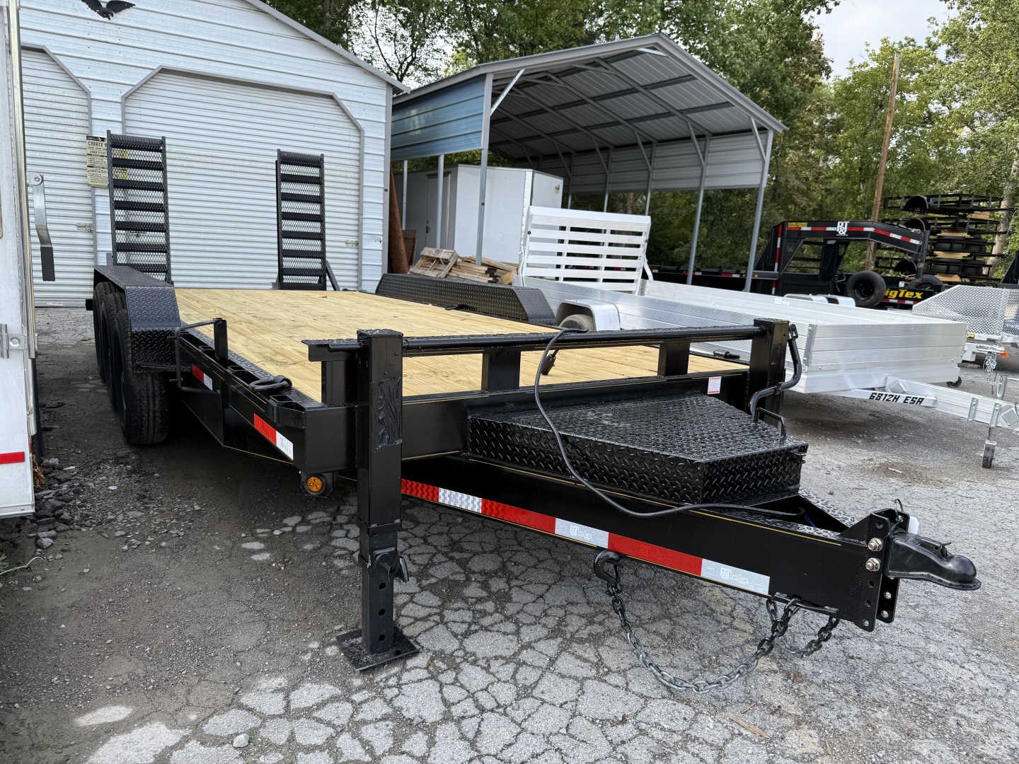 New 2025 P & T Trailers 82X24 3AXLE Equipment Trailer