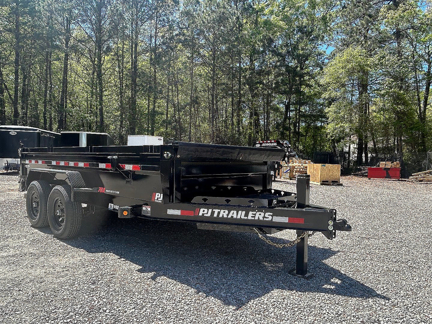 New 2026 PJ Trailers 7X14 DL 14K Dump Trailer w/ Hydraulic Jack
