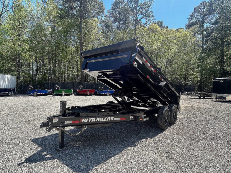 New 2026 PJ Trailers 7X14 DL 14K Dump Trailer w/ Hydraulic Jack