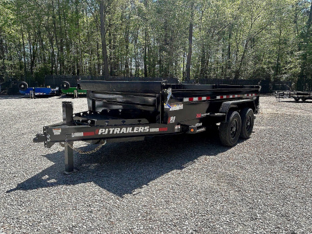 New 2026 PJ Trailers 7X14 DL 14K Dump Trailer w/ Hydraulic Jack