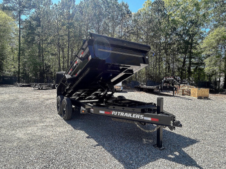 New 2026 PJ Trailers 7X14 DL 14K Dump Trailer w/ Hydraulic Jack