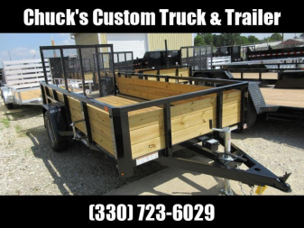 New 2025 Sure-Trac 6 x 12 Tube Top Three Board Trailer 5K Brake Utility Trailer