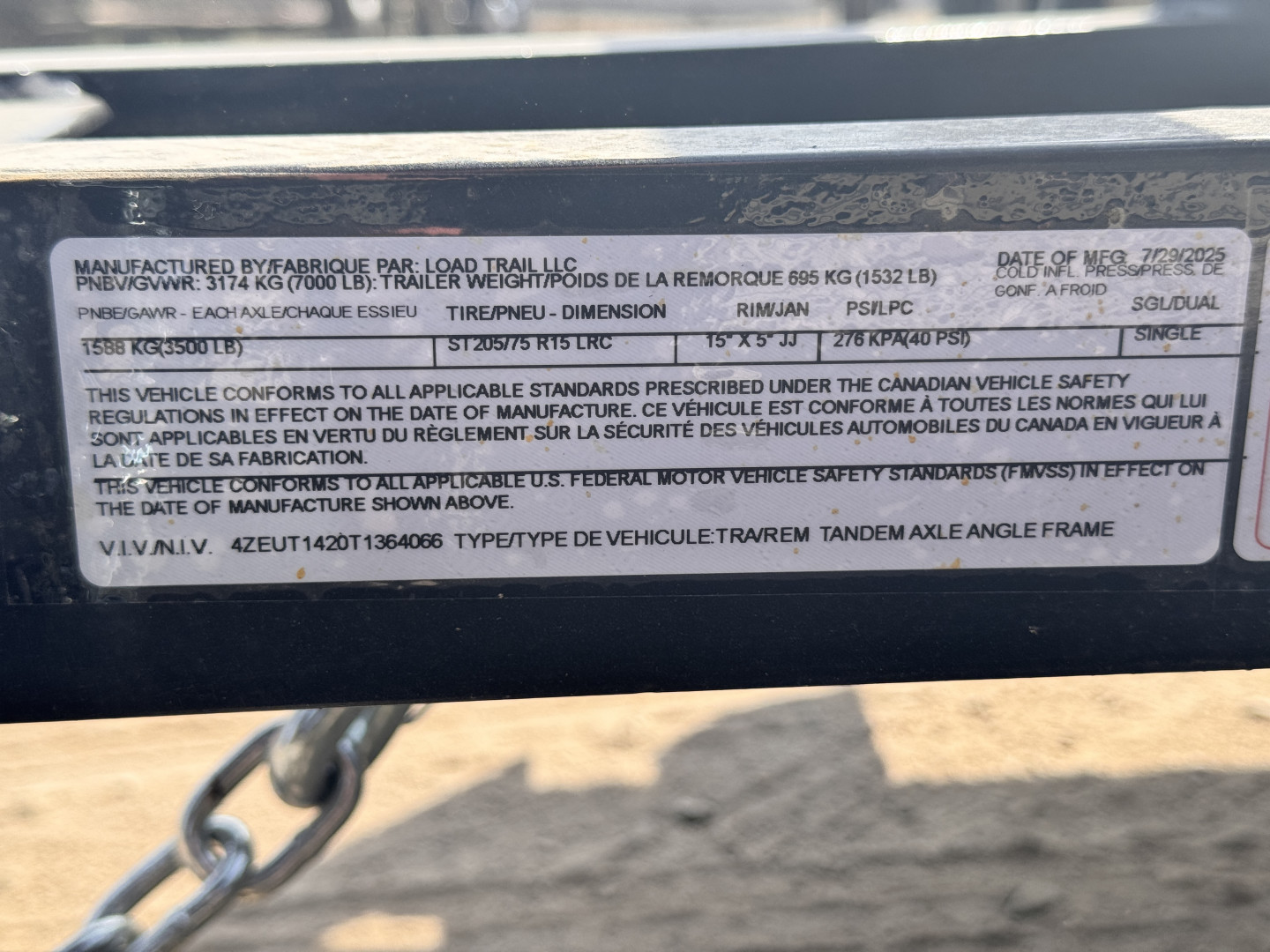 New 2026 Load Trail 7-14 Tandem Axle Ramp Gate Utility 7K GVWR