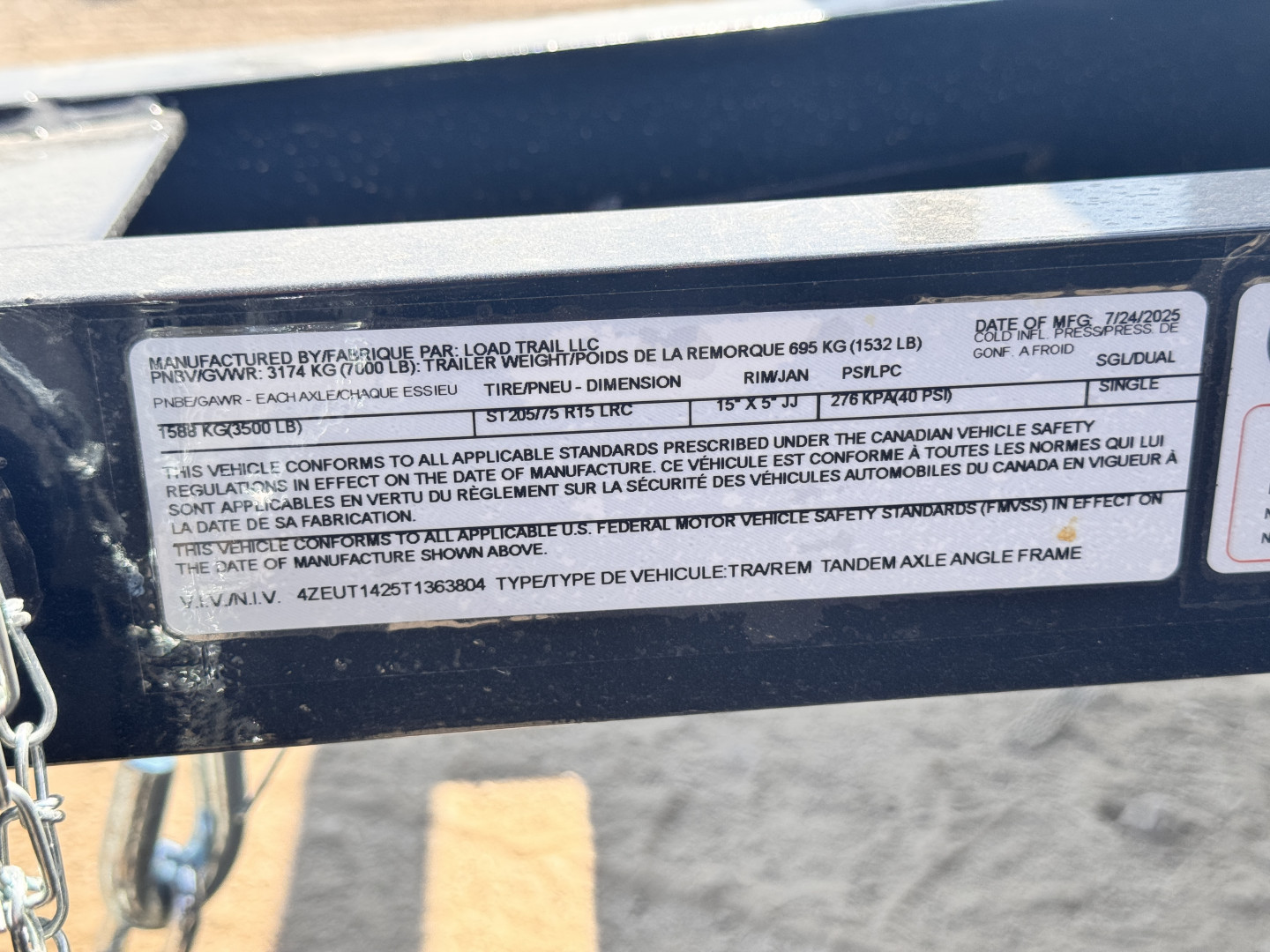 New 2026 Load Trail 7-14 Tandem Axle Ramp Gate Utility 7K GVWR
