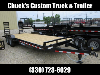 New Sure-Trac 7 x 22 (20+2) Equipment Trailer 14K w/24  wide mesh ramp upgrade