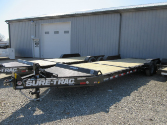 New 2025 Sure-Trac 7' x 16' + 6' Pro Series Beam Tilt Equipment Trailer 15.4K