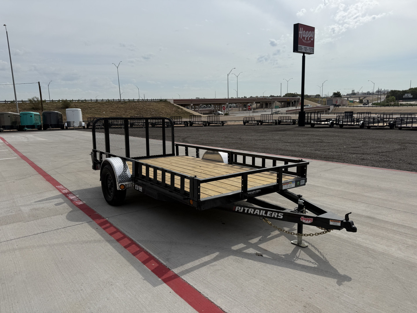 New 2026 PJ 77"x12' Single Axle Utility Trailer - U7