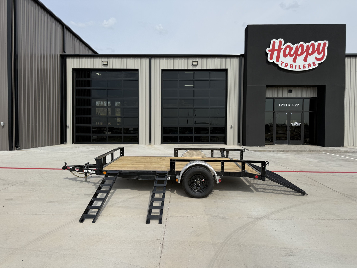 New 2026 PJ 77"x12' Single Axle Utility Trailer - U7