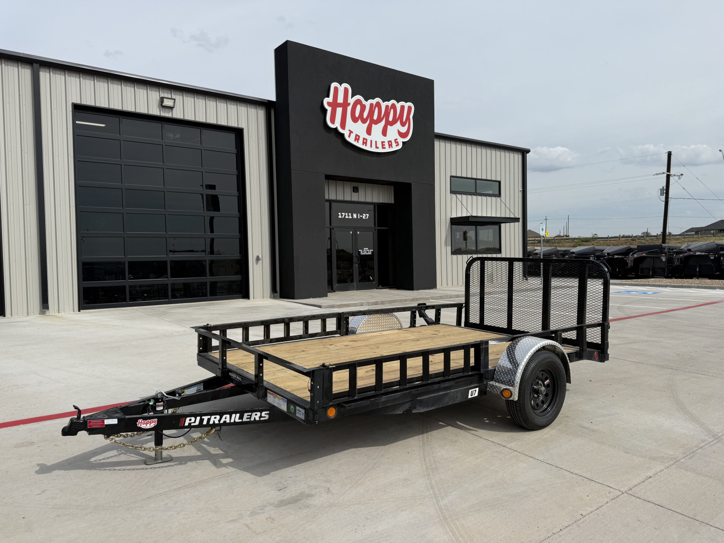 New 2026 PJ 77"x12' Single Axle Utility Trailer - U7