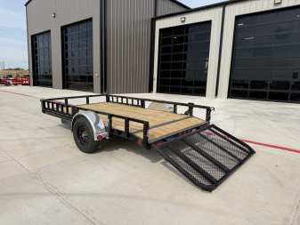 New 2026 PJ 77"x12' Single Axle Utility Trailer - U7