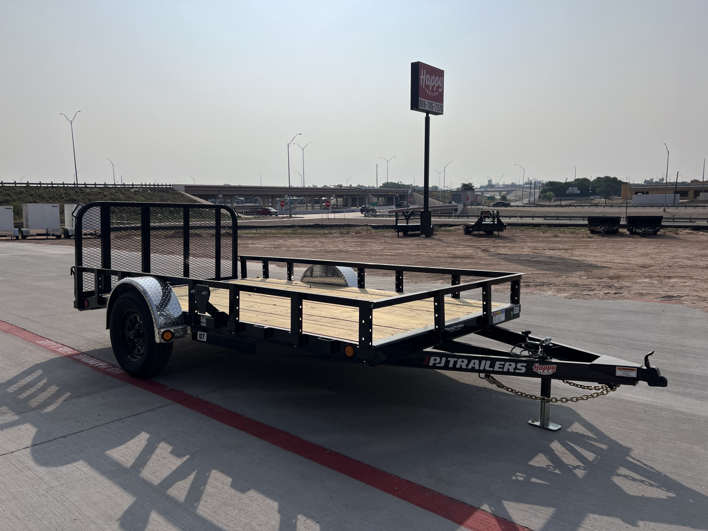 New 2026 PJ 77"x12' Single Axle Utility Trailer - U7